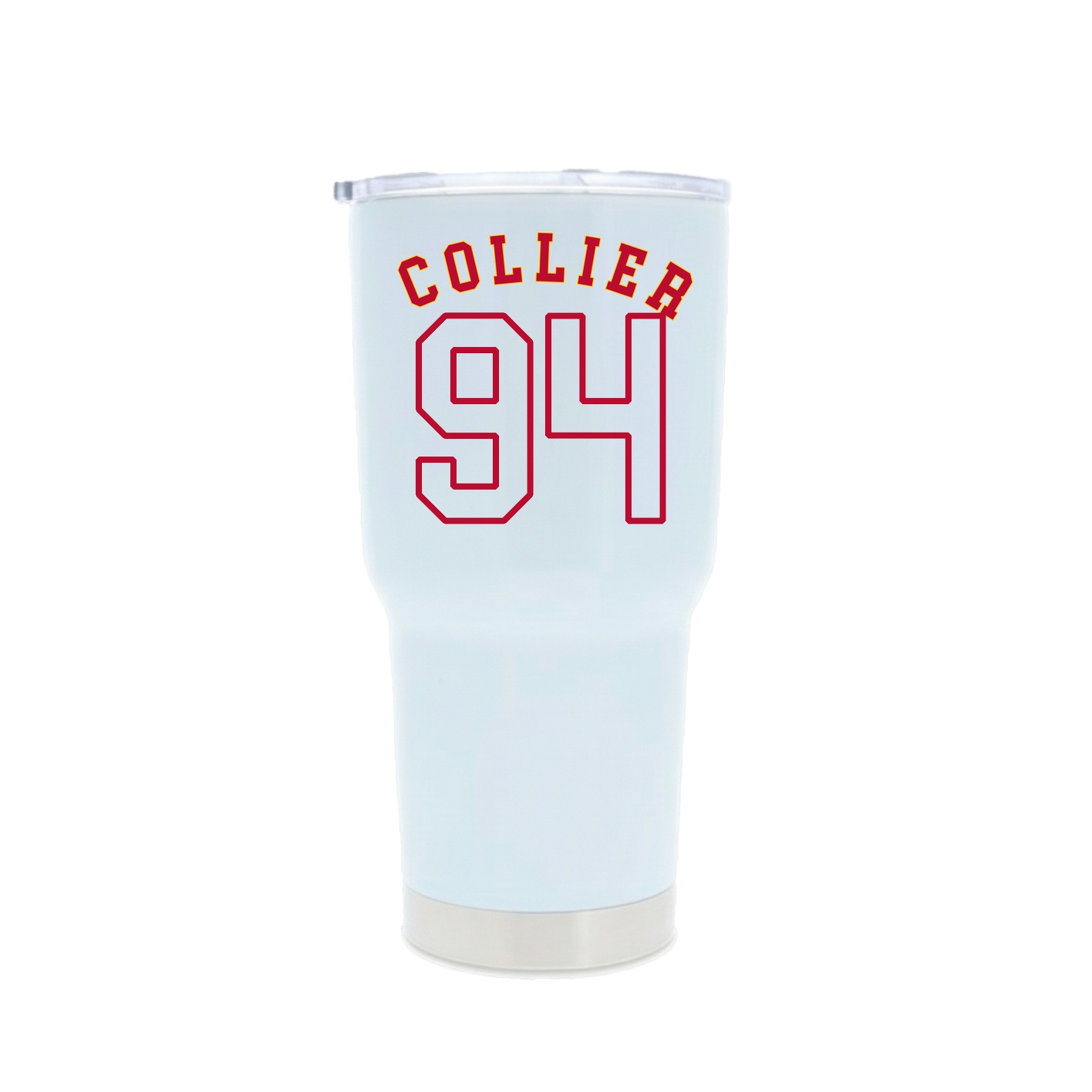 30oz Stainless Steel Tumbler — Shirsey Arch in White