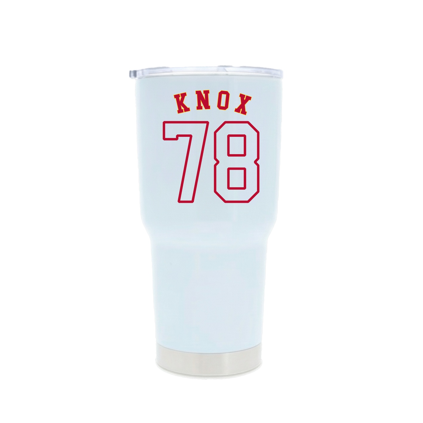 30oz Stainless Steel Tumbler — Shirsey Arch in White