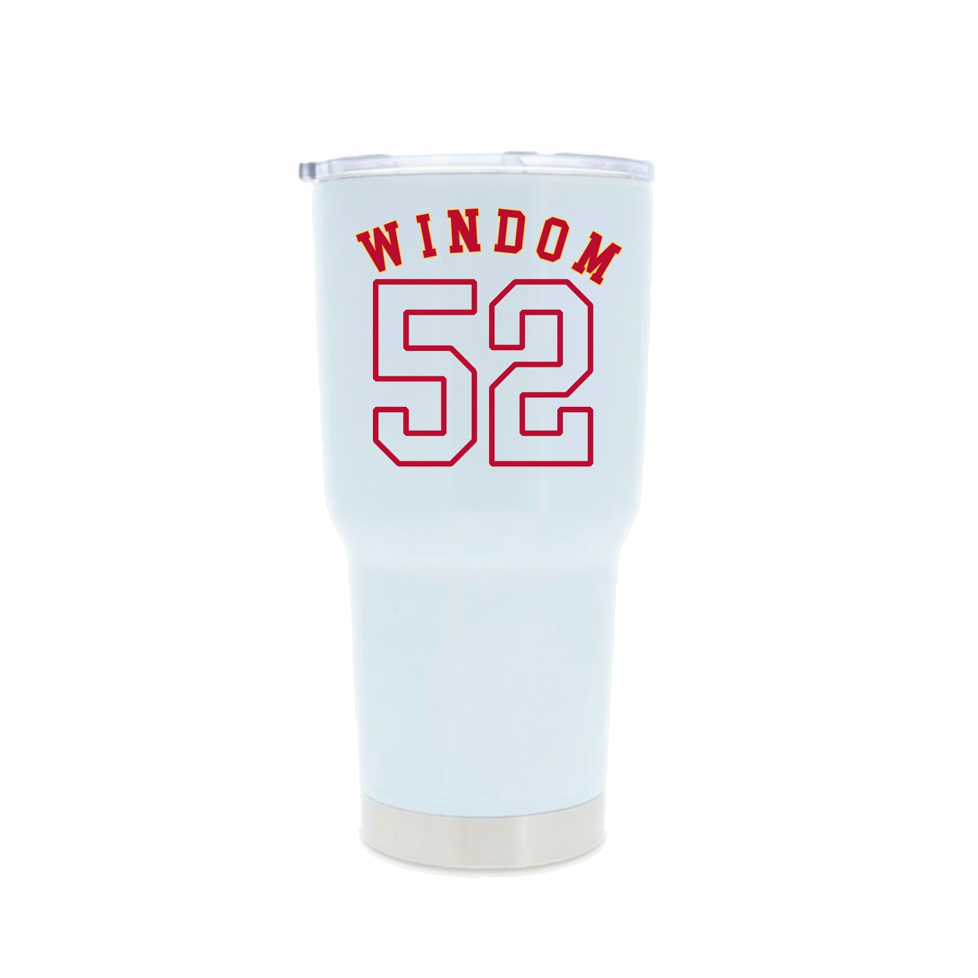 30oz Stainless Steel Tumbler — Shirsey Arch in White