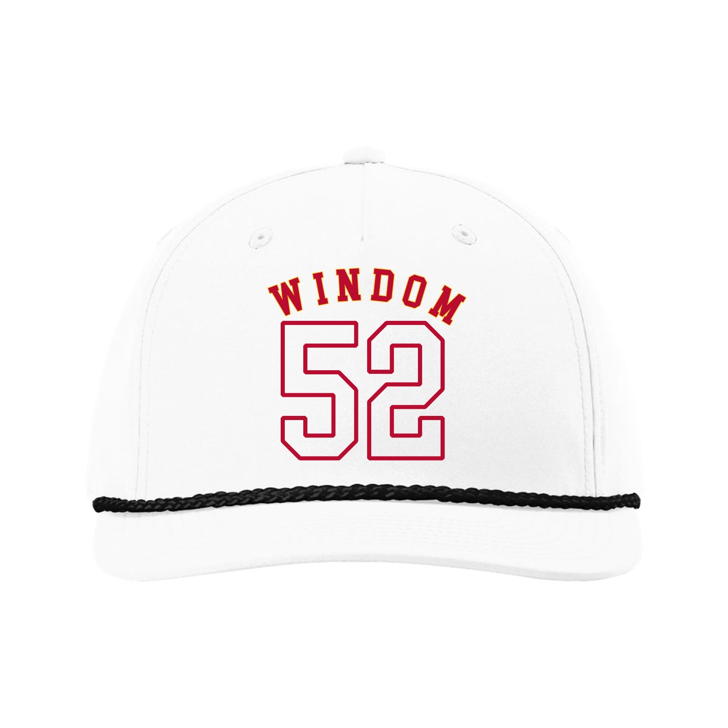 Five-Panel Classic Rope Cap — Shirsey Arch in White