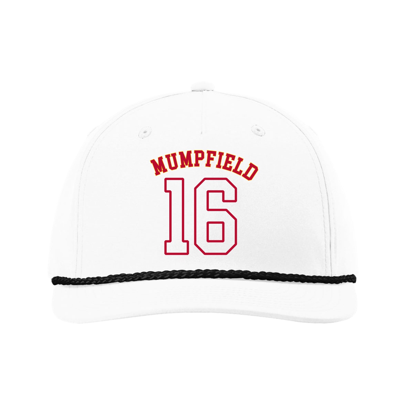 Five-Panel Classic Rope Cap — Shirsey Arch in White