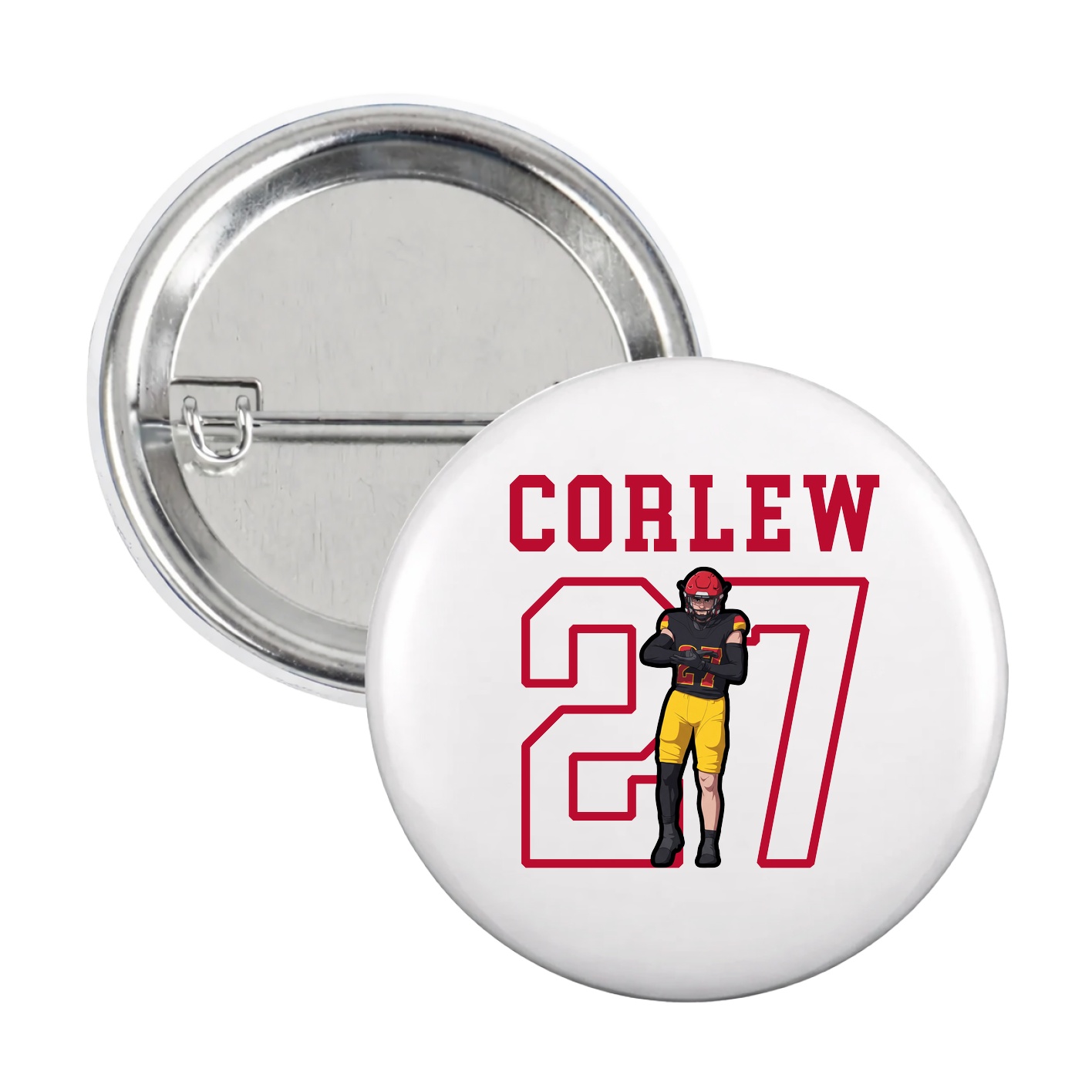 Game Day Button — Shirsey in White
