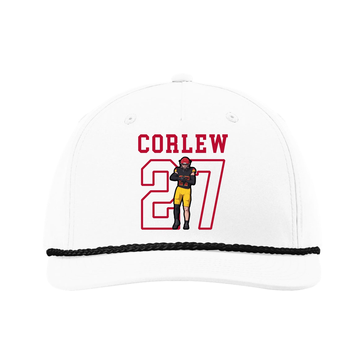Five-Panel Classic Rope Cap — Shirsey in White