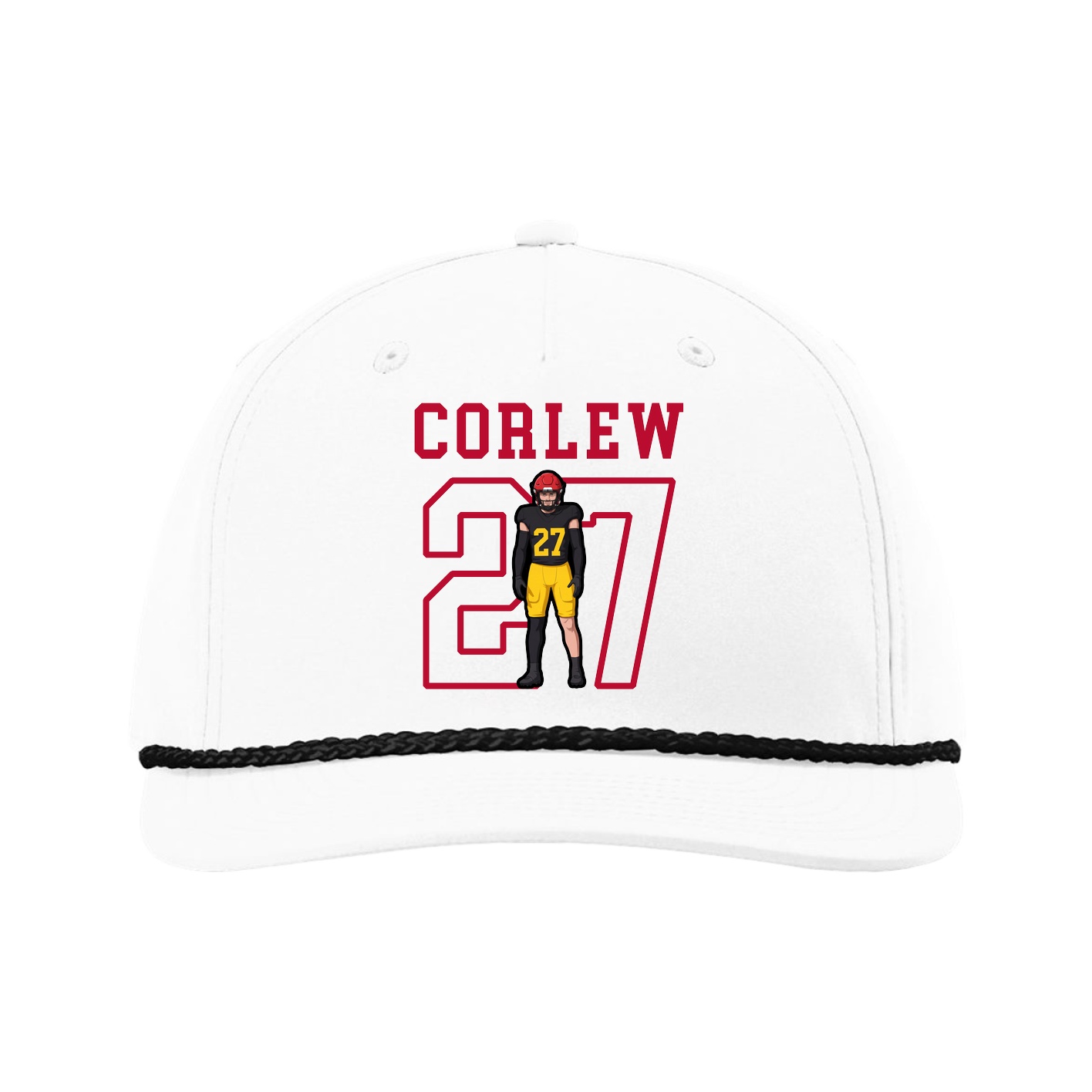 Five-Panel Classic Rope Cap — Shirsey in White
