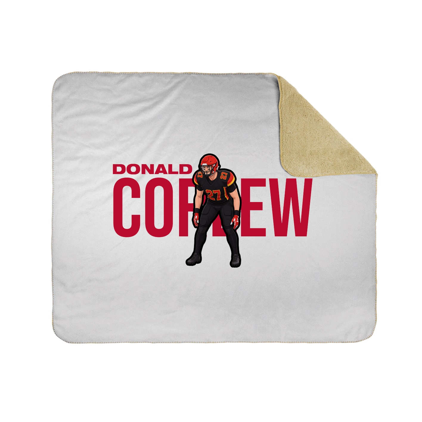 Throw Blanket — Player Name in White