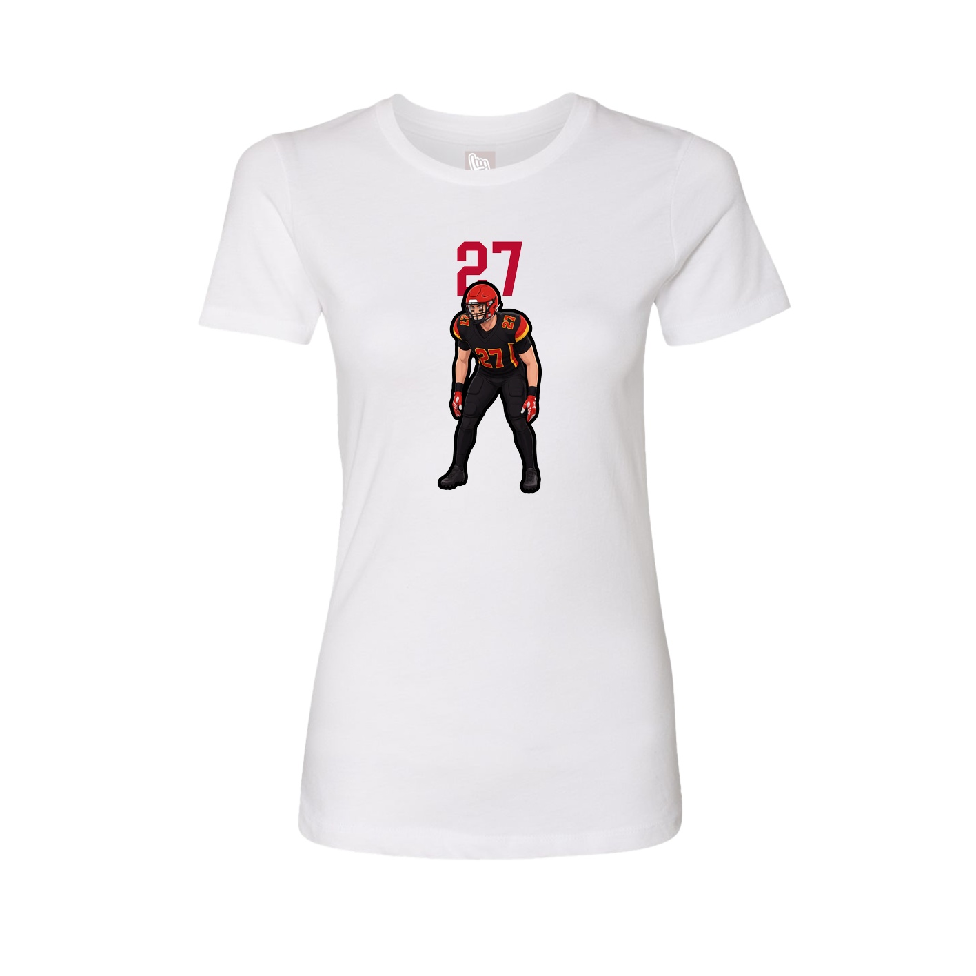 Fitted Women's Tee — Number Top in White