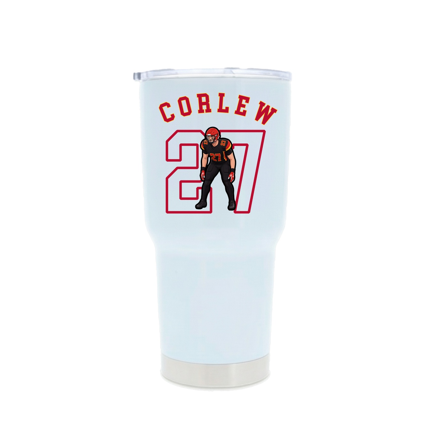 30oz Stainless Steel Tumbler — Shirsey Arch in White