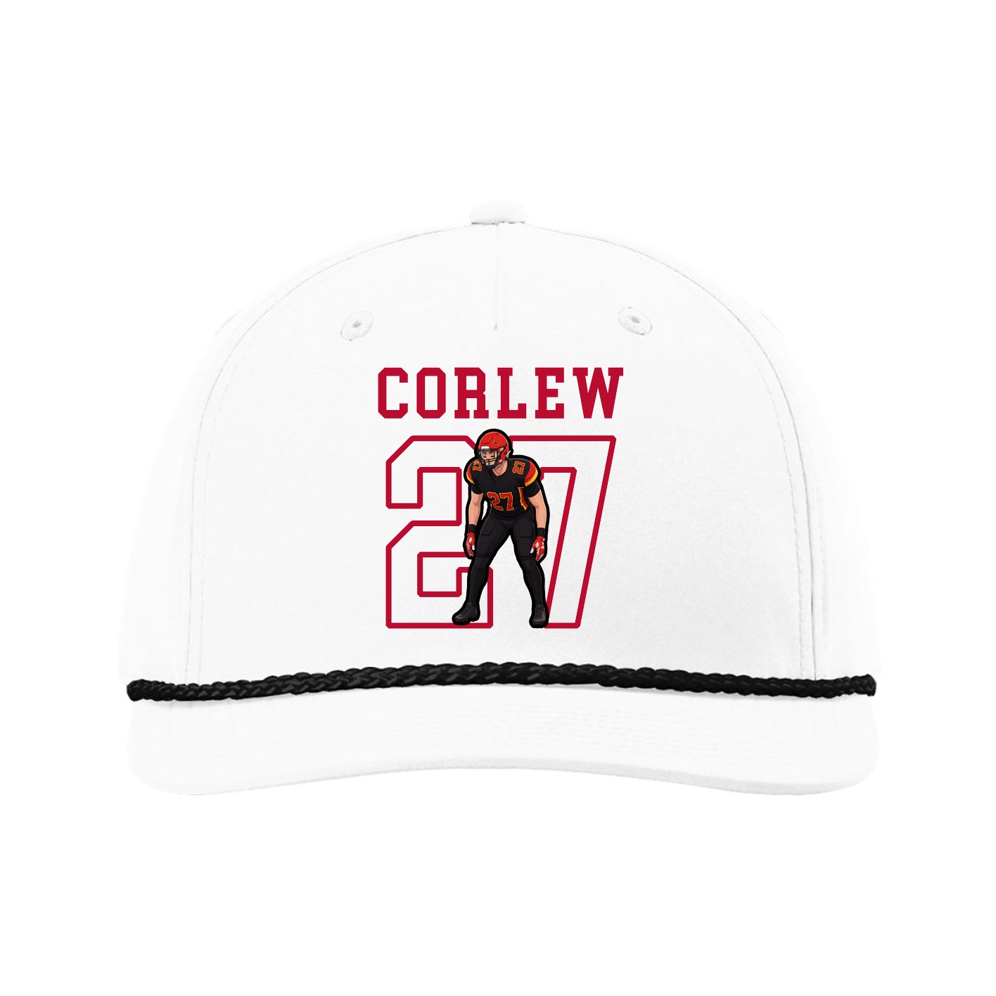 Five-Panel Classic Rope Cap — Shirsey in White