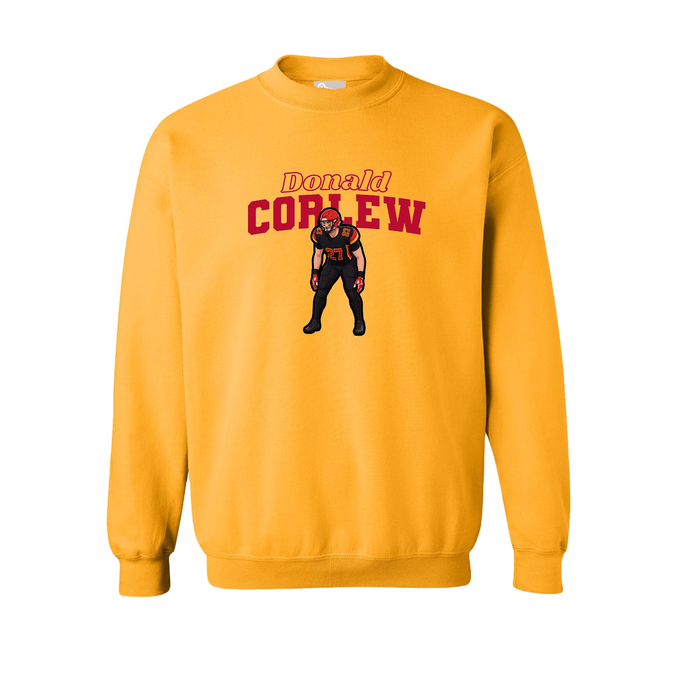 Fleece Crew — Name Arch in Gold