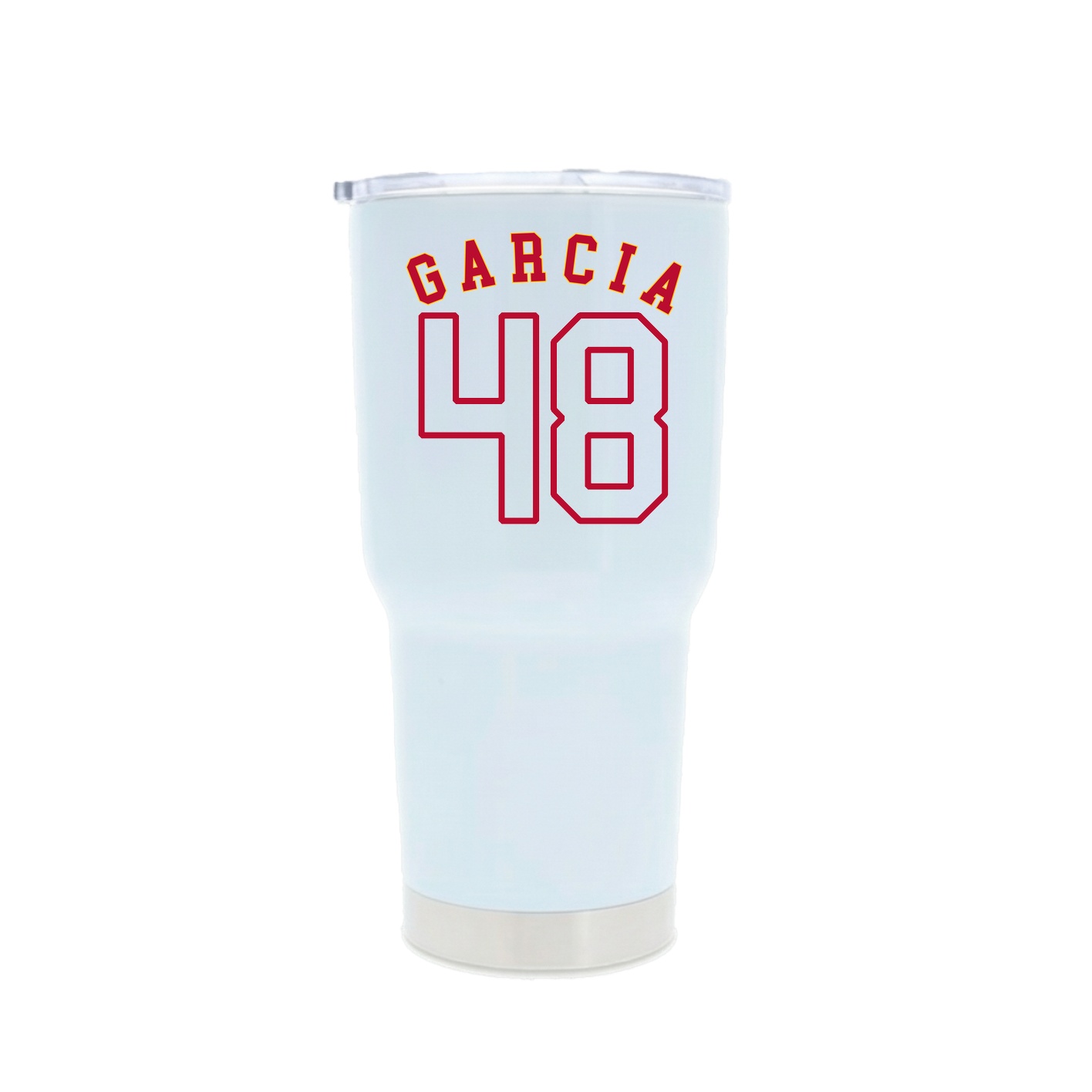 30oz Stainless Steel Tumbler — Shirsey Arch in White