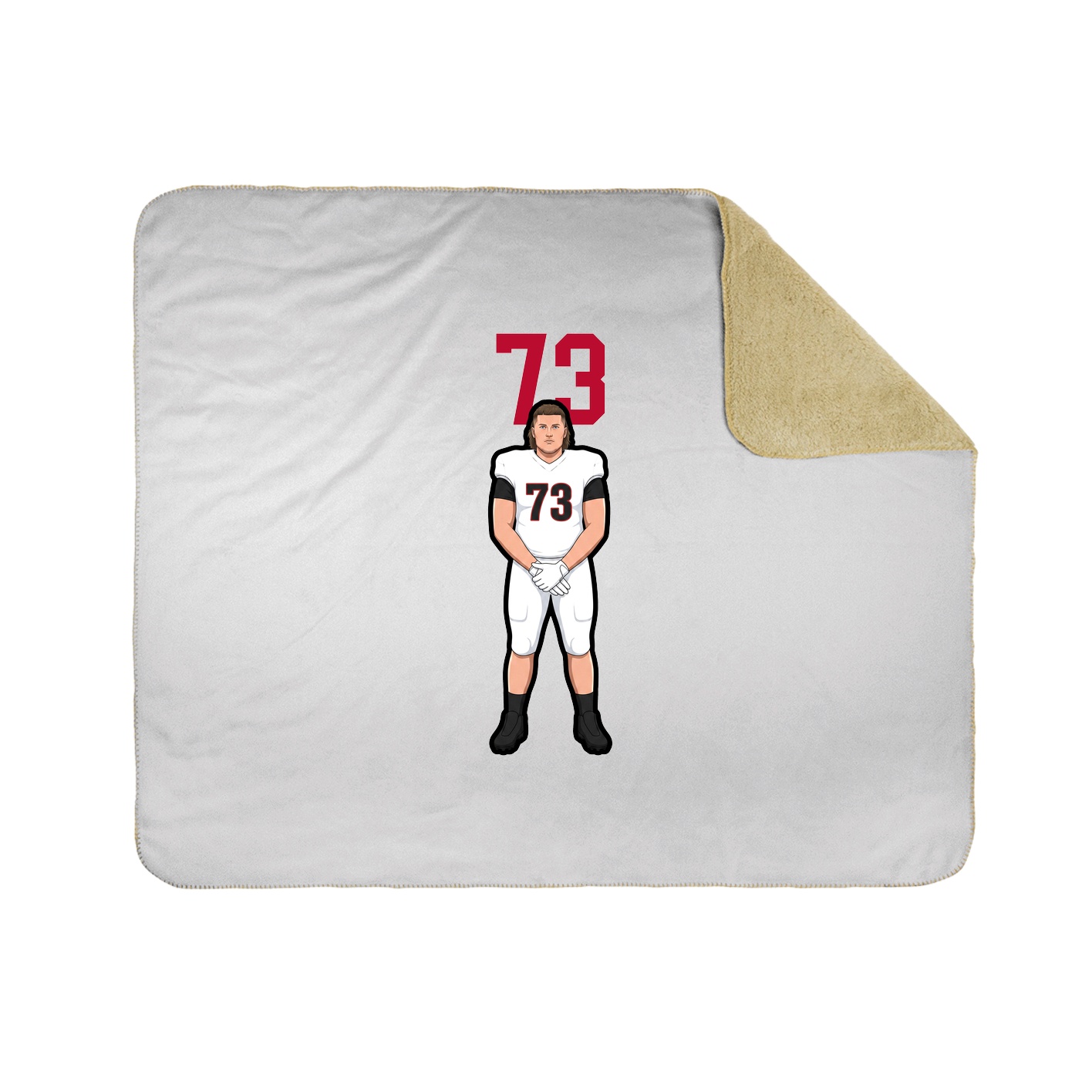 Throw Blanket — Number Top in White
