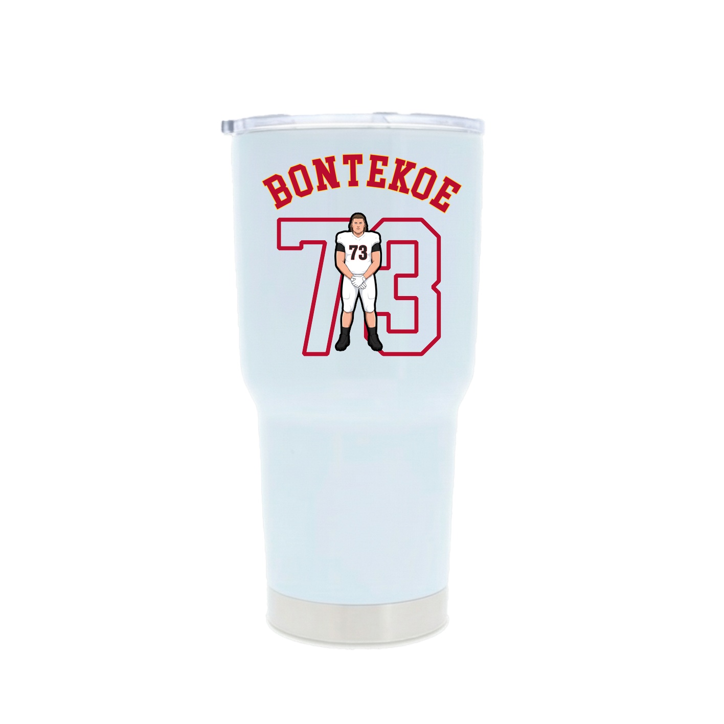 30oz Stainless Steel Tumbler — Shirsey Arch in White