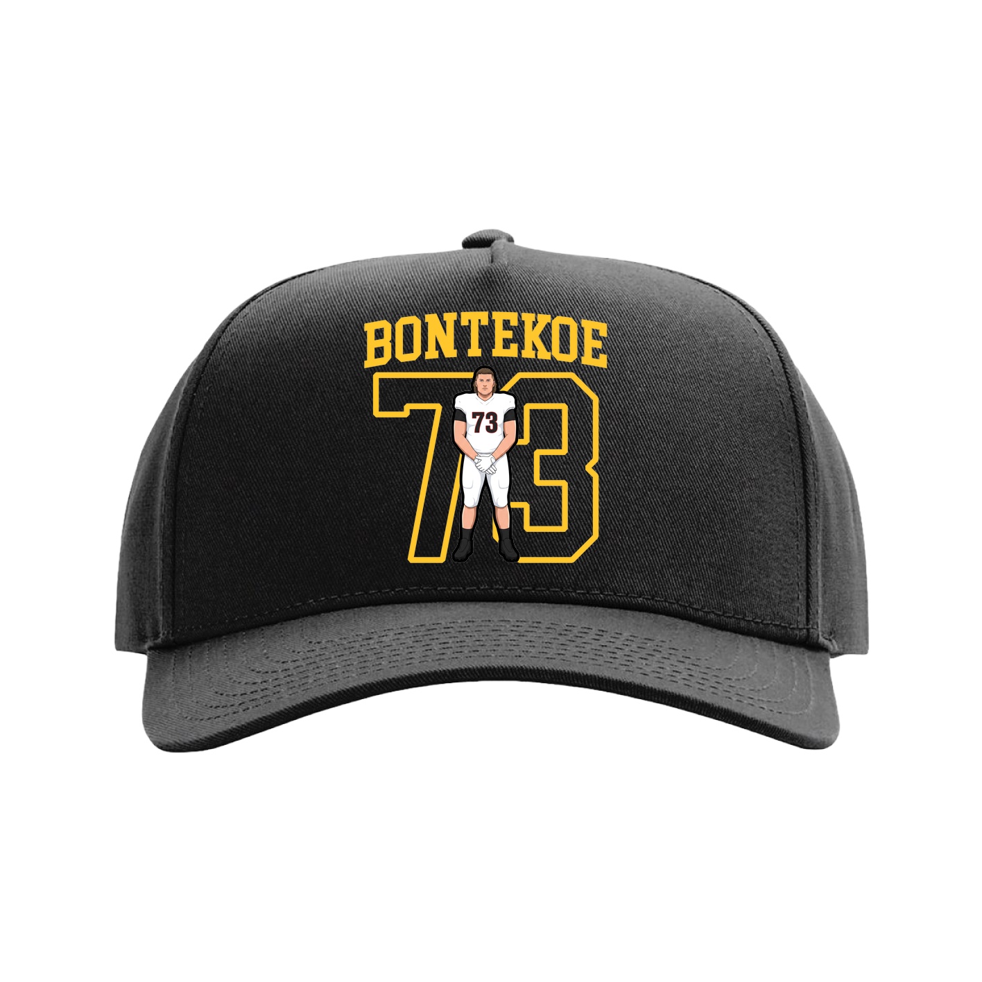 Full Fabric Five-Panel Champ Cap — Shirsey in Black