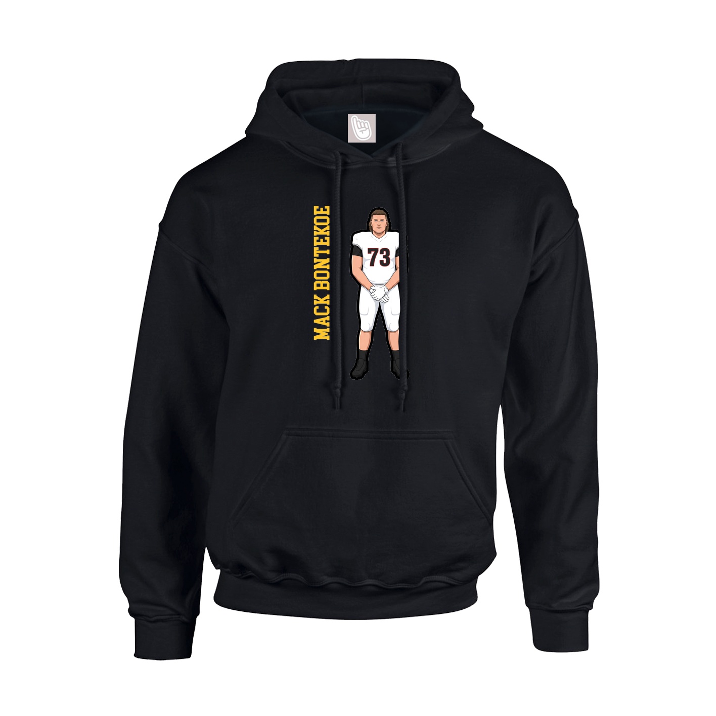 Hoodie — Name Vertical in Black
