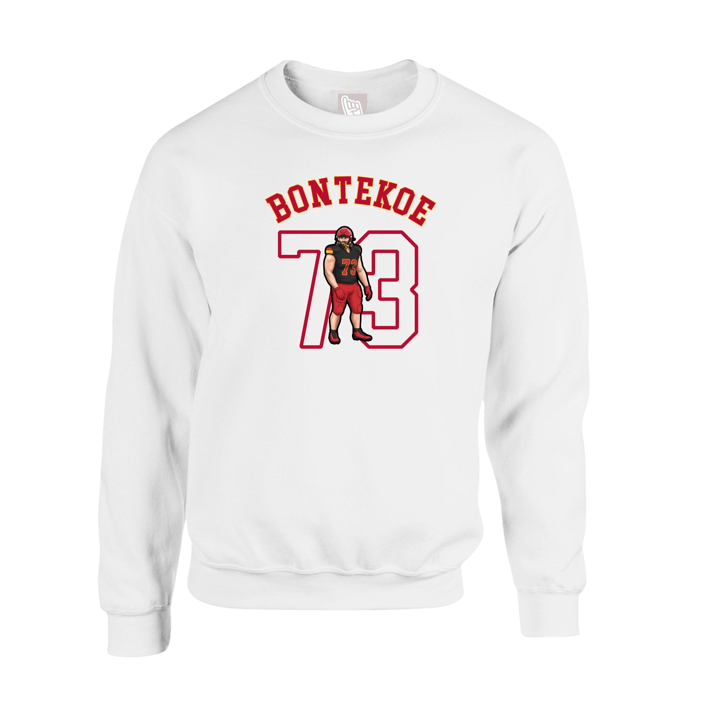 Fleece Crew — Shirsey Arch in White