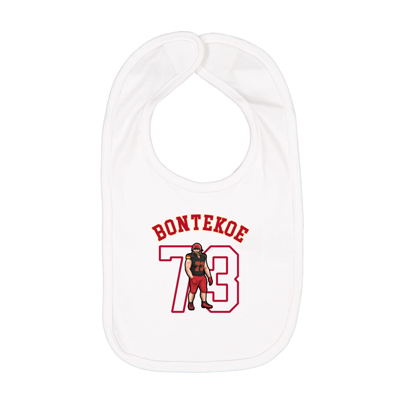 Infant Bib — Shirsey Arch in White