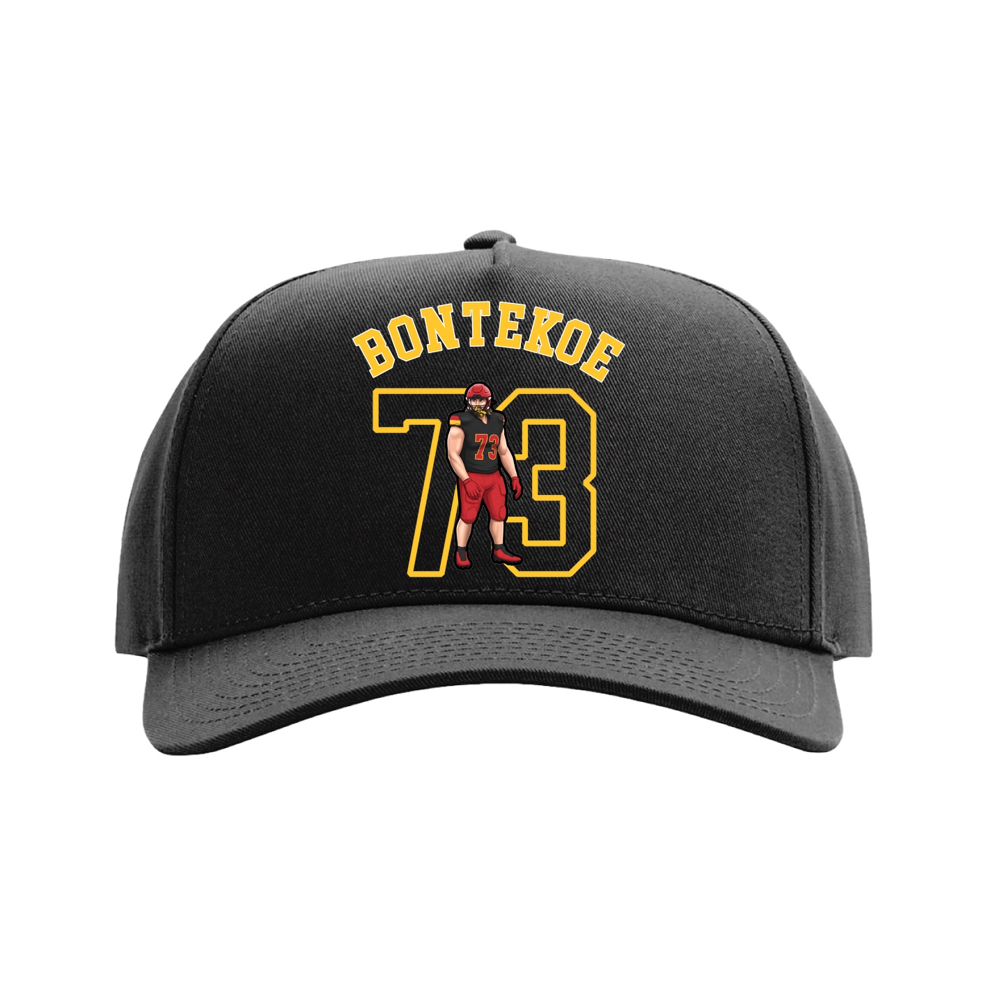 Full Fabric Five-Panel Champ Cap — Shirsey Arch in Black