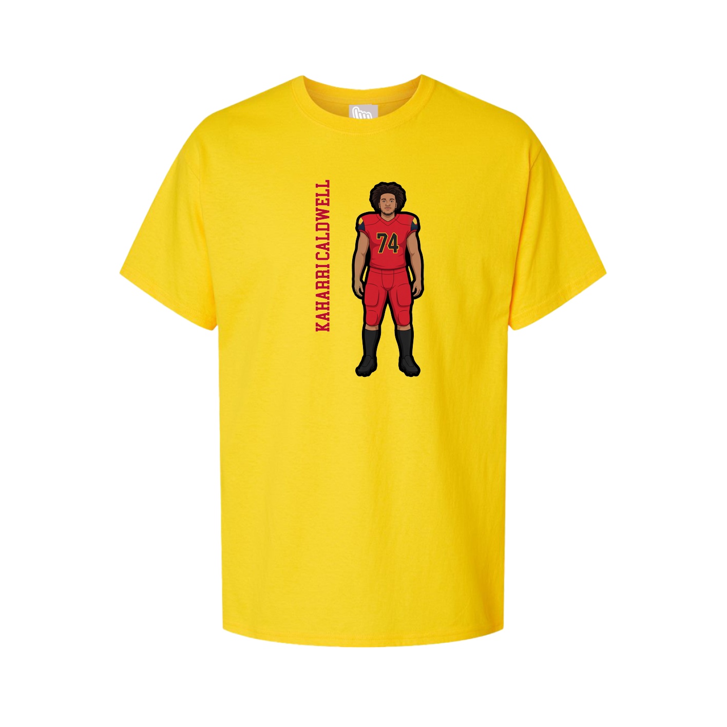 Youth Tee — Name Vertical in Gold