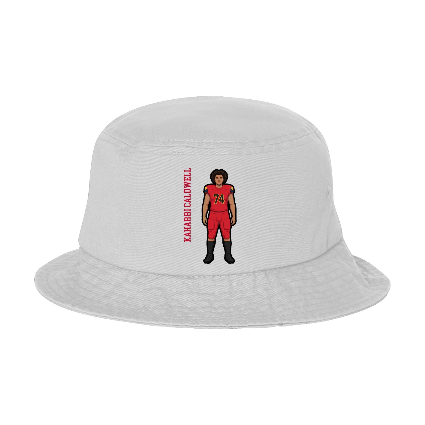 Bucket Cap — Name Vertical in White
