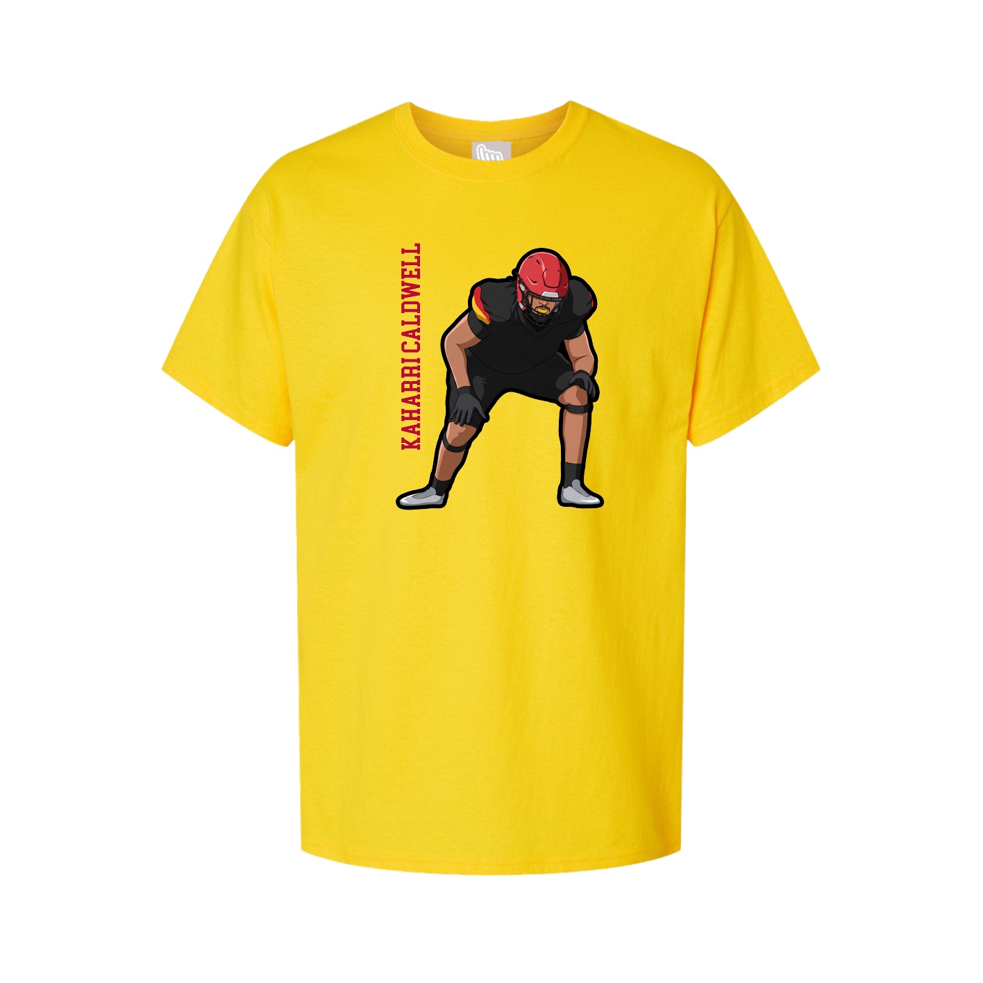 Youth Tee — Name Vertical in Gold