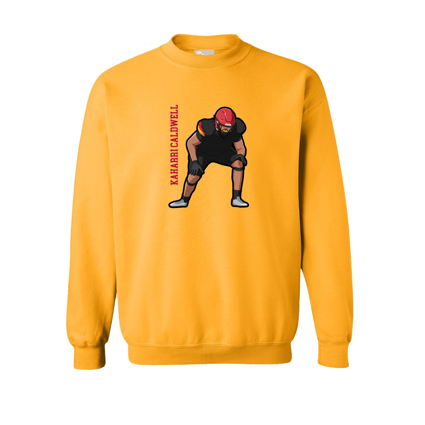 Fleece Crew — Name Vertical in Gold