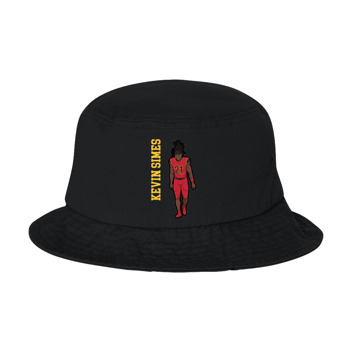 Bucket Cap — Name Vertical in Black