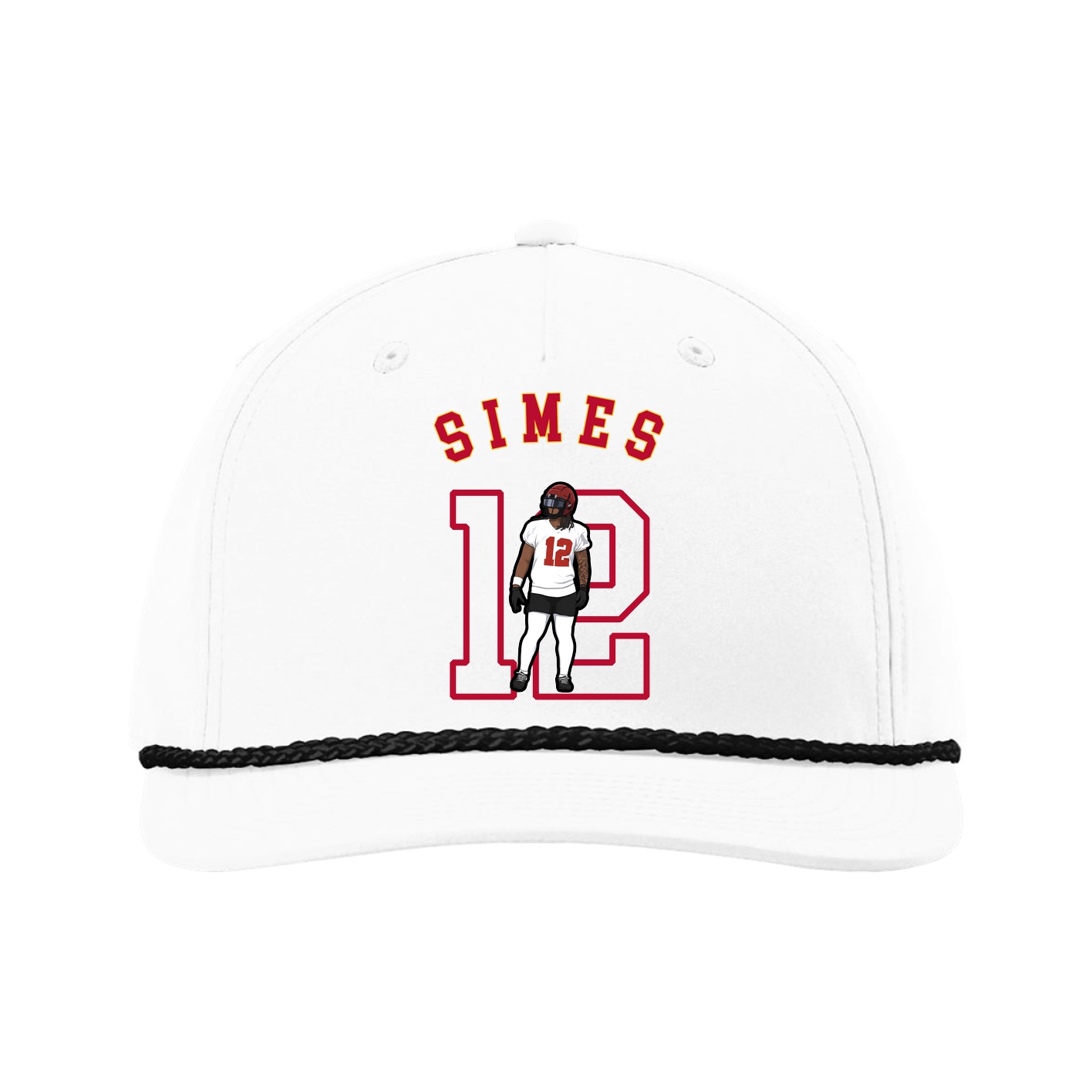 Five-Panel Classic Rope Cap — Shirsey Arch in White
