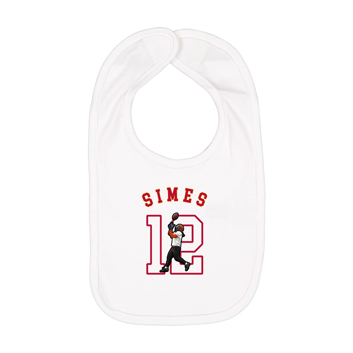 Infant Bib — Shirsey Arch in White
