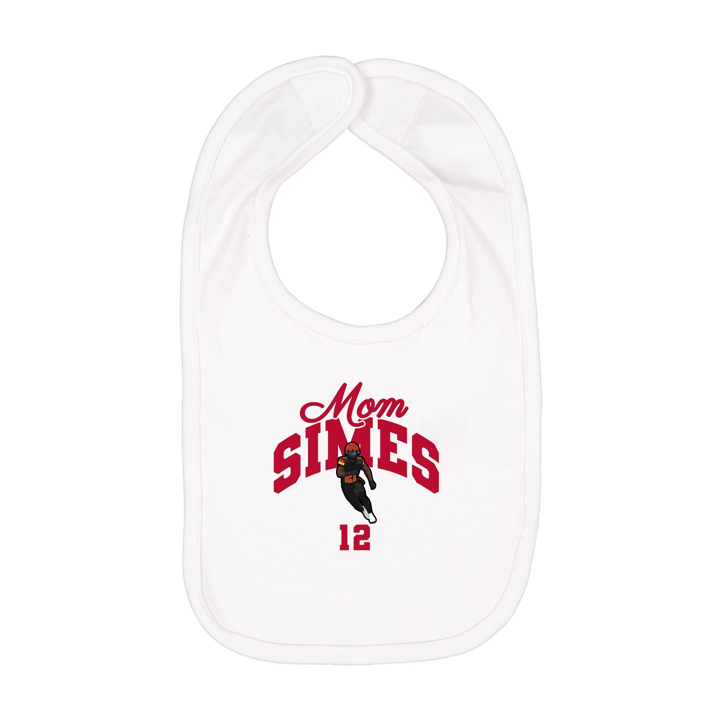 Infant Bib — Mothers Day Arch in White