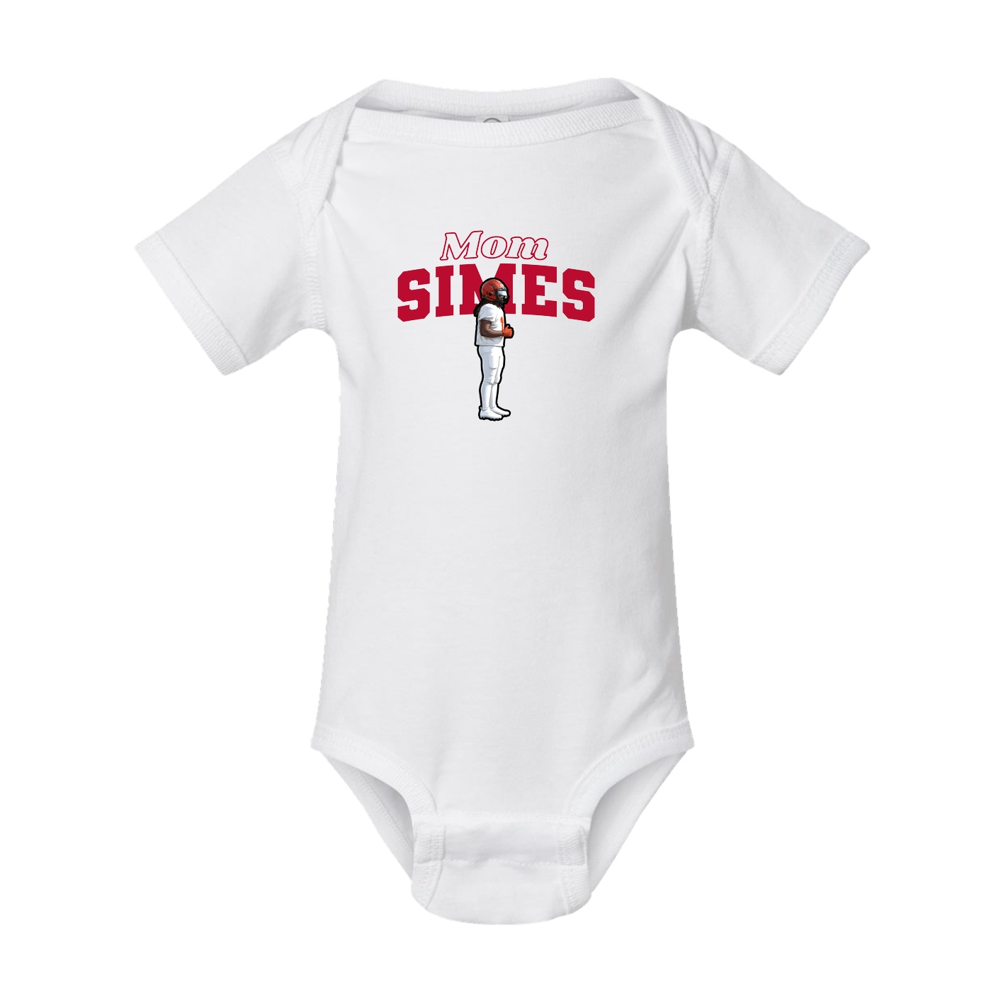 Baby Onesie — Mothers Day Block in White