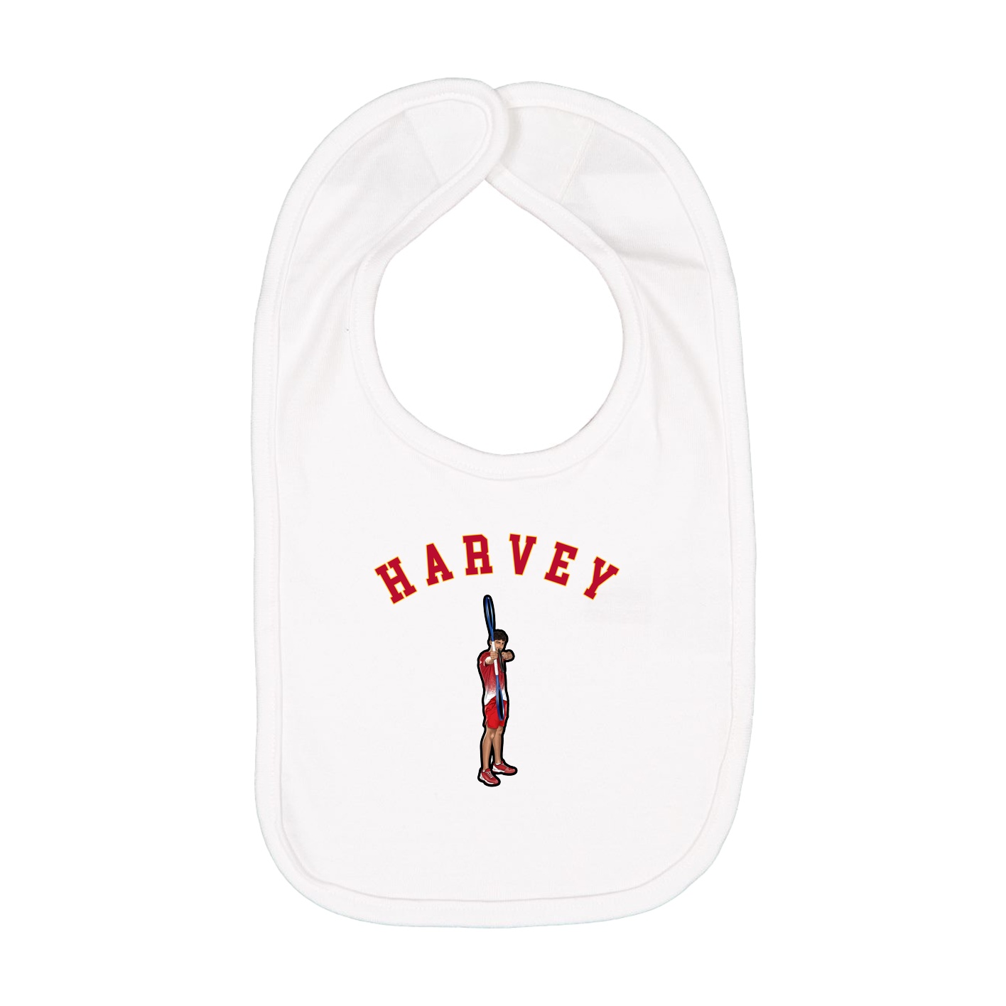 Infant Bib — Shirsey Arch in White