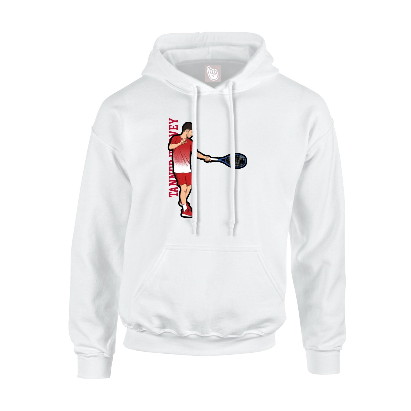 Hoodie — Name Vertical in White