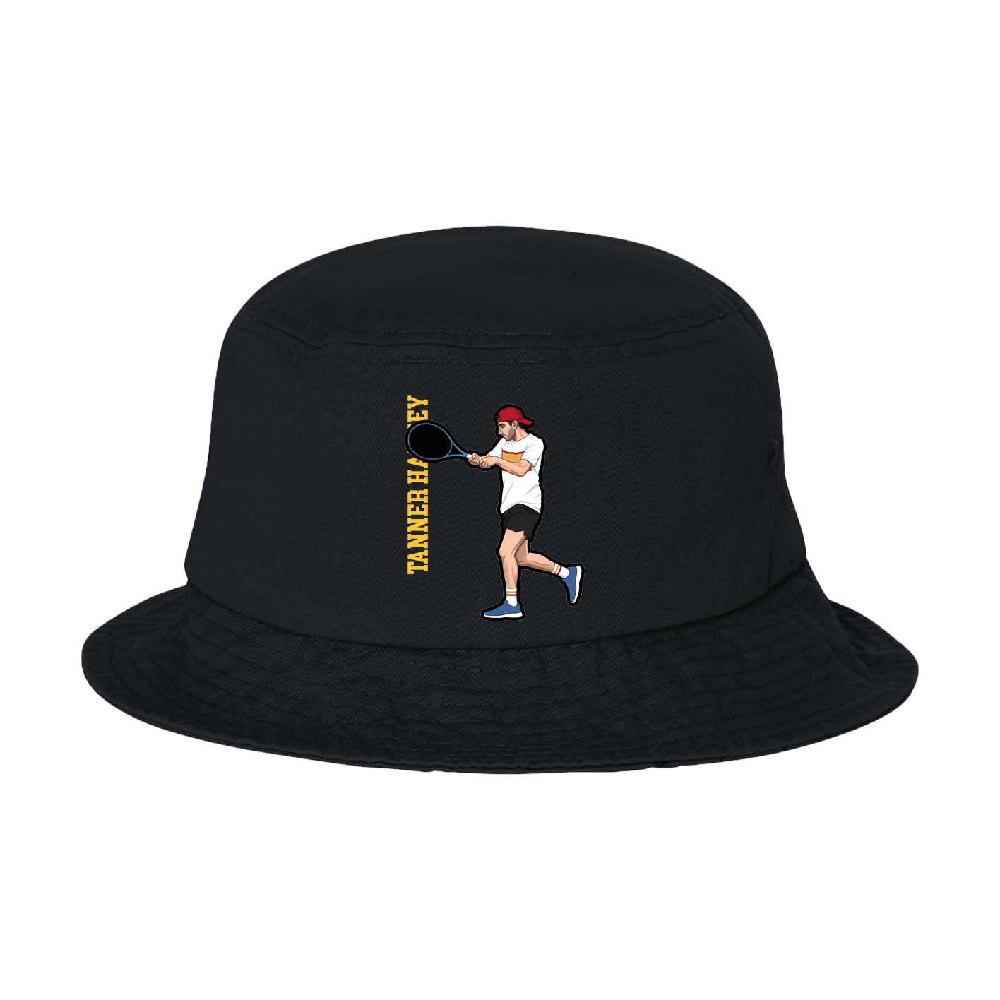Bucket Cap — Name Vertical in Black