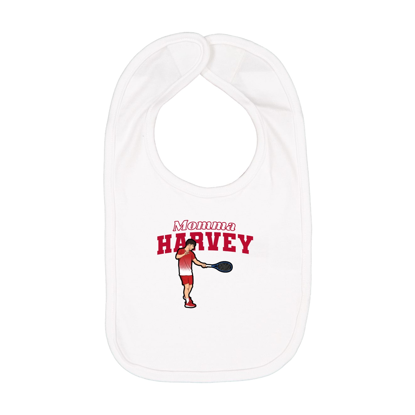 Infant Bib — Mothers Day Block in White