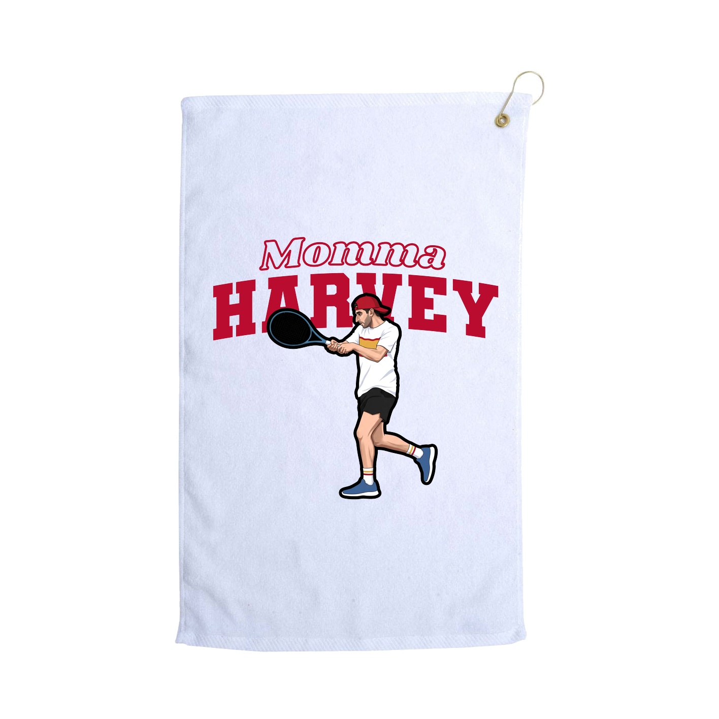 Golf Towel — Mothers Day Block in White