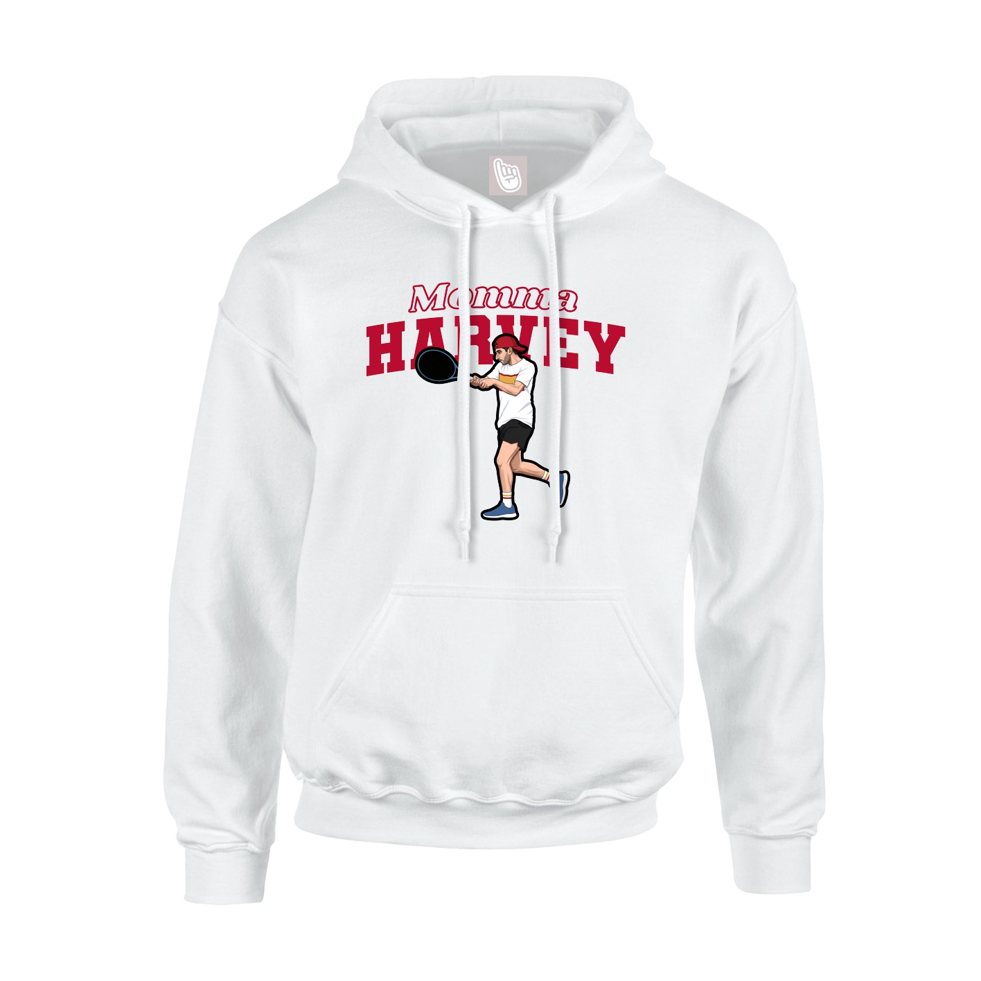 Youth Hoodie — Mothers Day Block in White