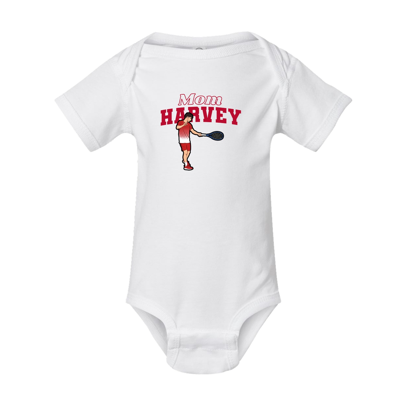Baby Onesie — Mothers Day Block in White