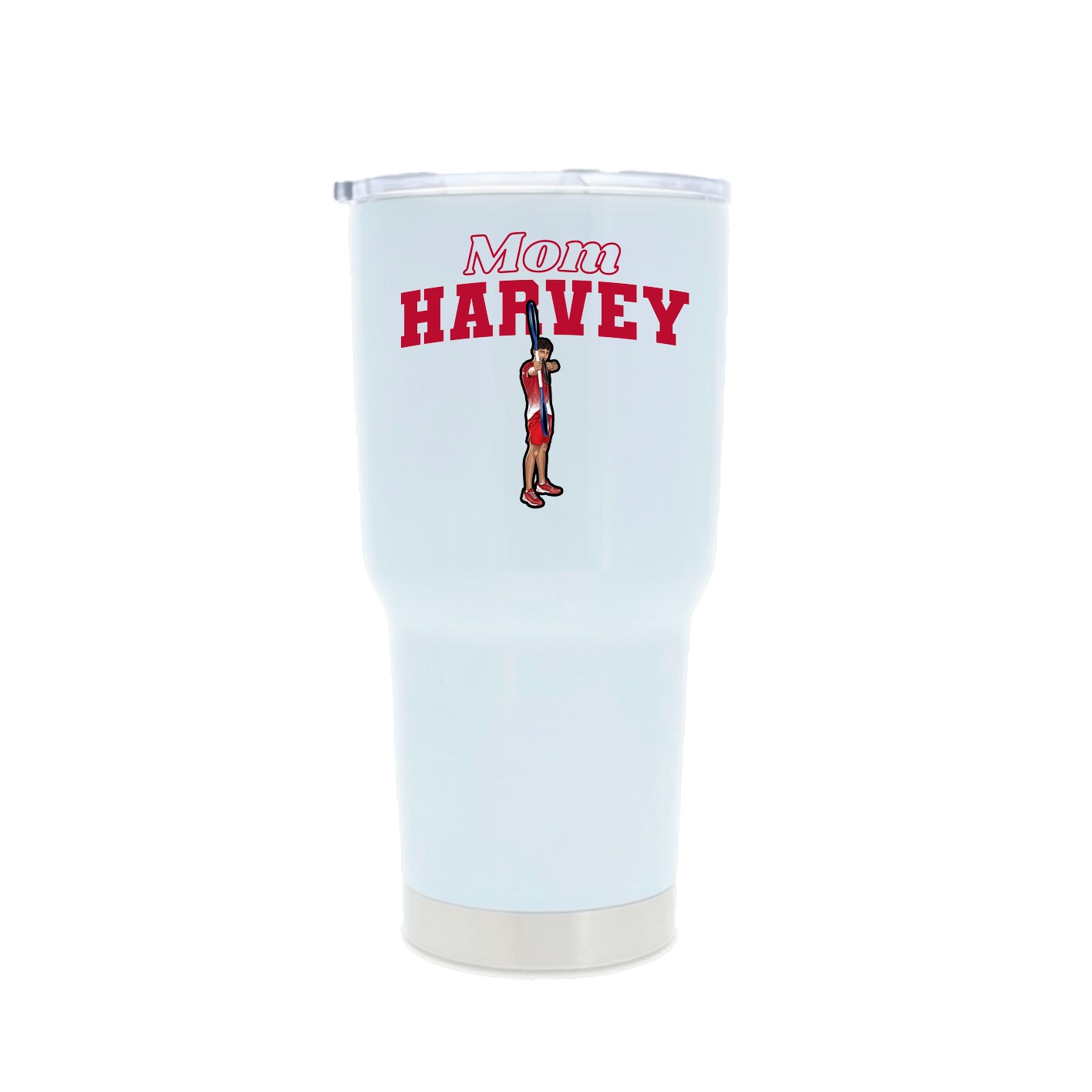 30oz Stainless Steel Tumbler — Mothers Day Block in White