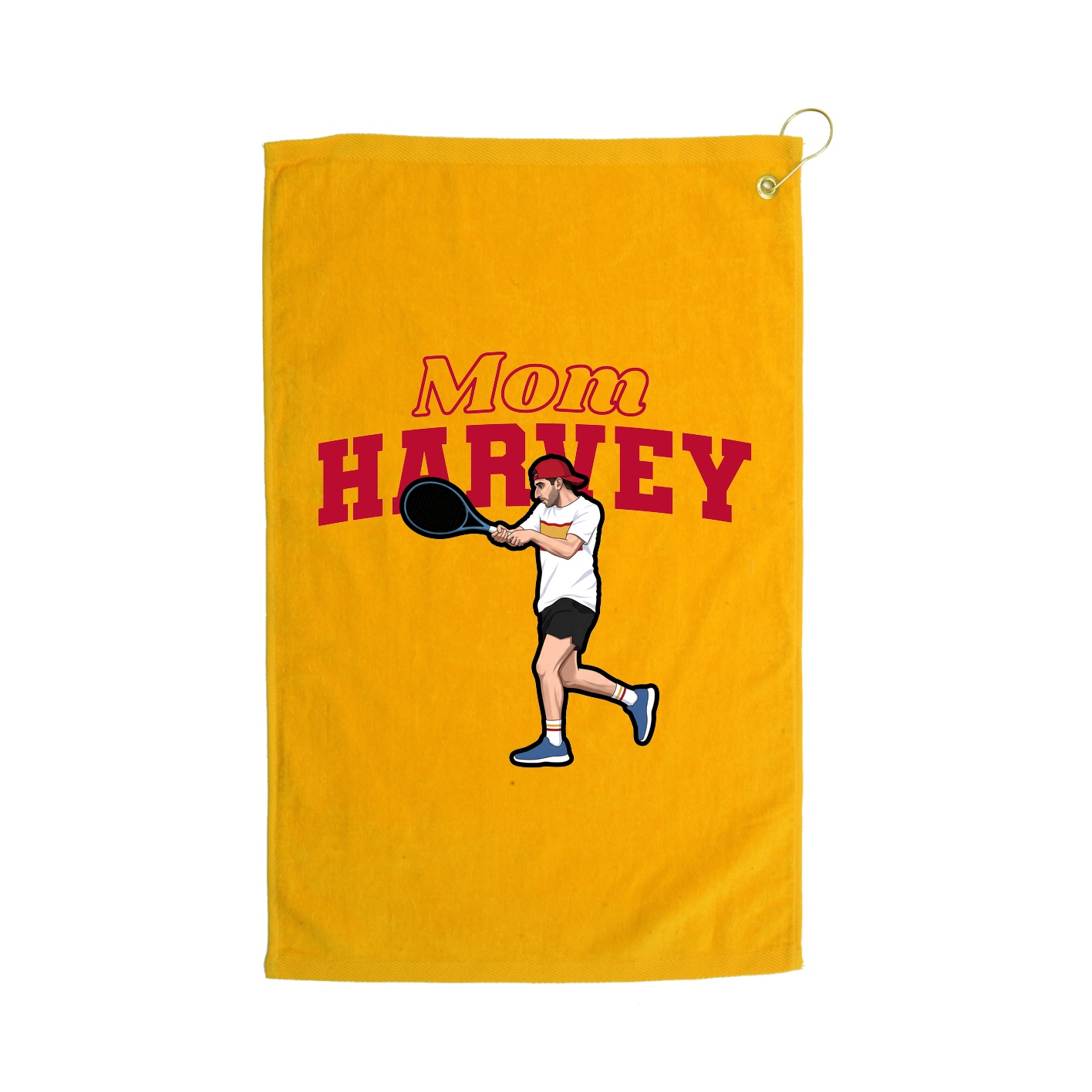 Golf Towel — Mothers Day Block in Gold