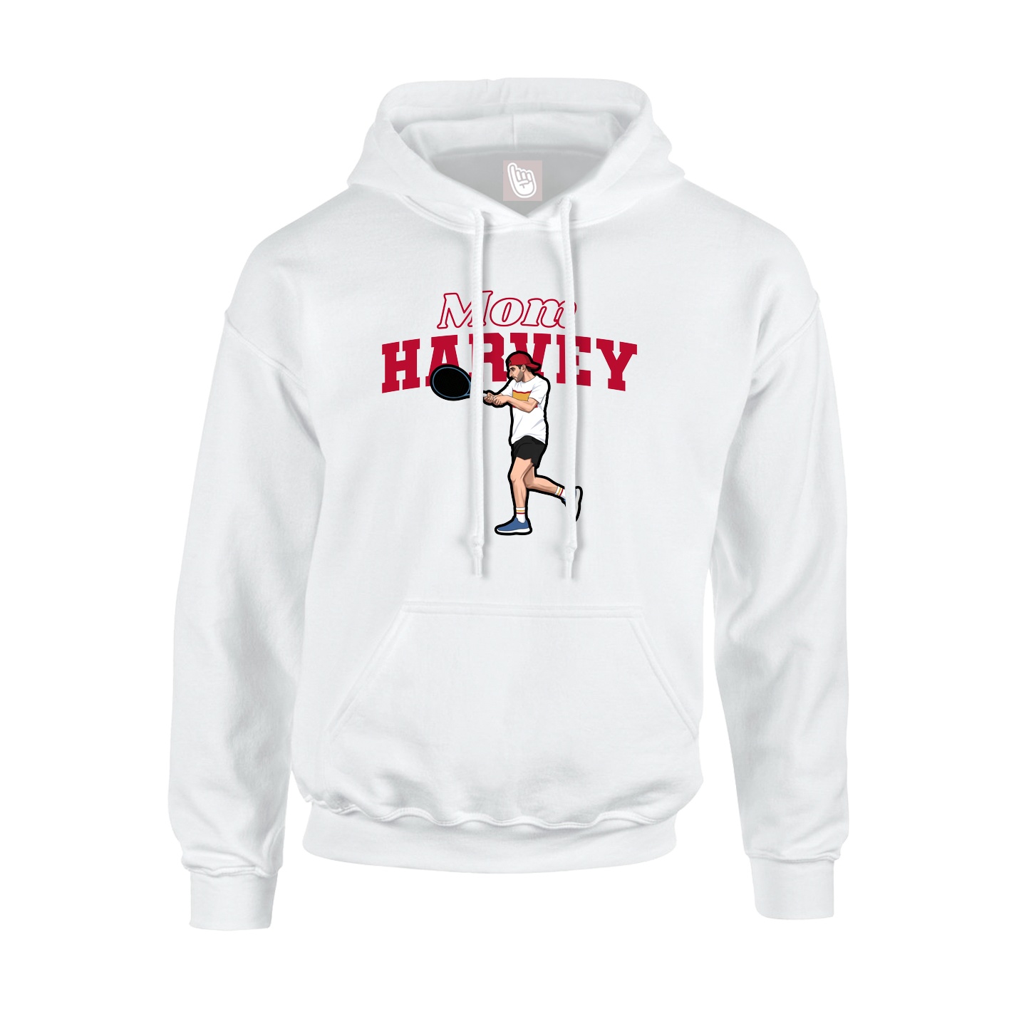 Youth Hoodie — Mothers Day Block in White
