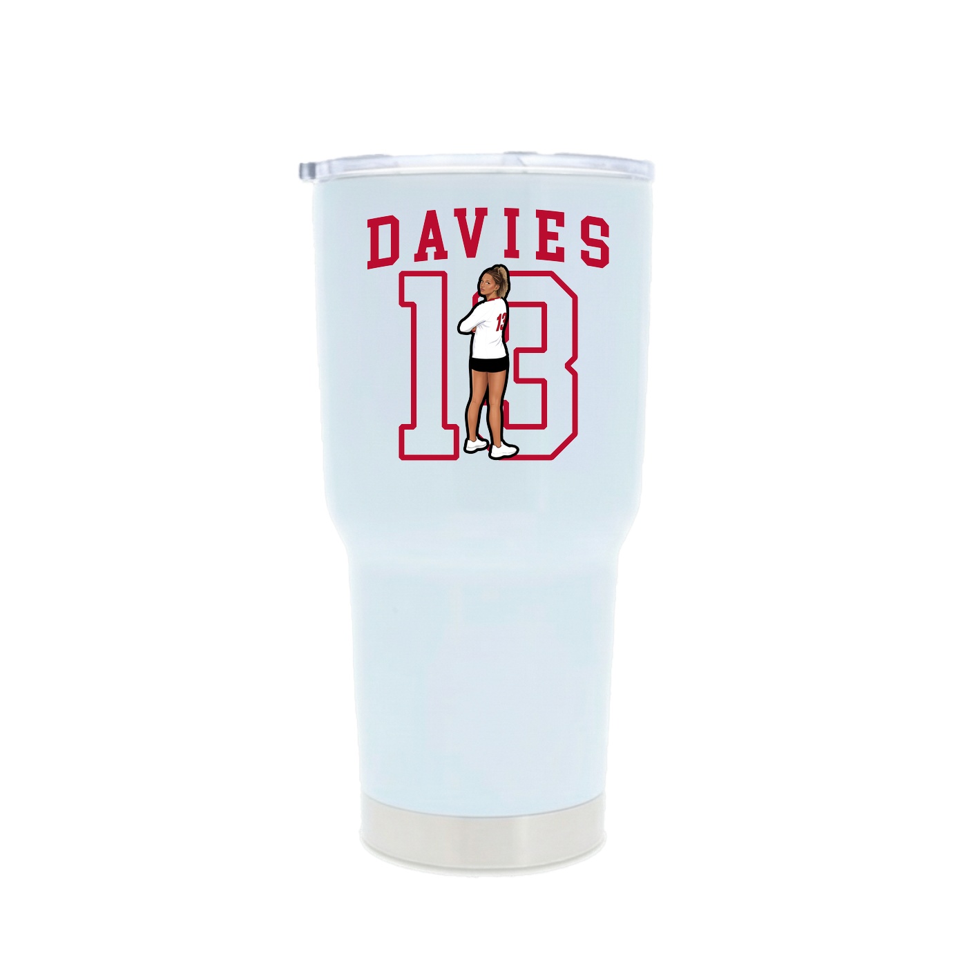 30oz Stainless Steel Tumbler — Shirsey in White