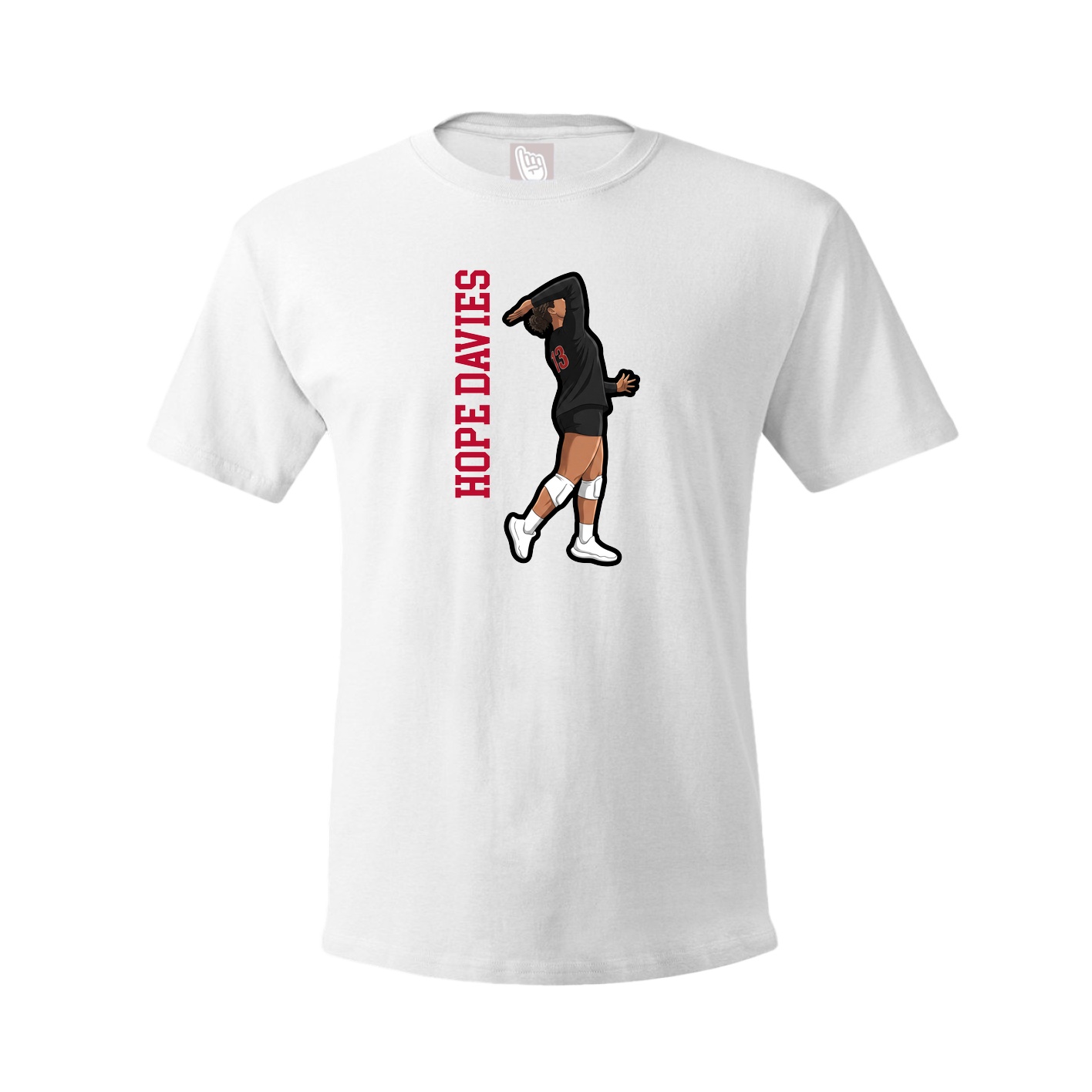 Tee — Name Vertical in White