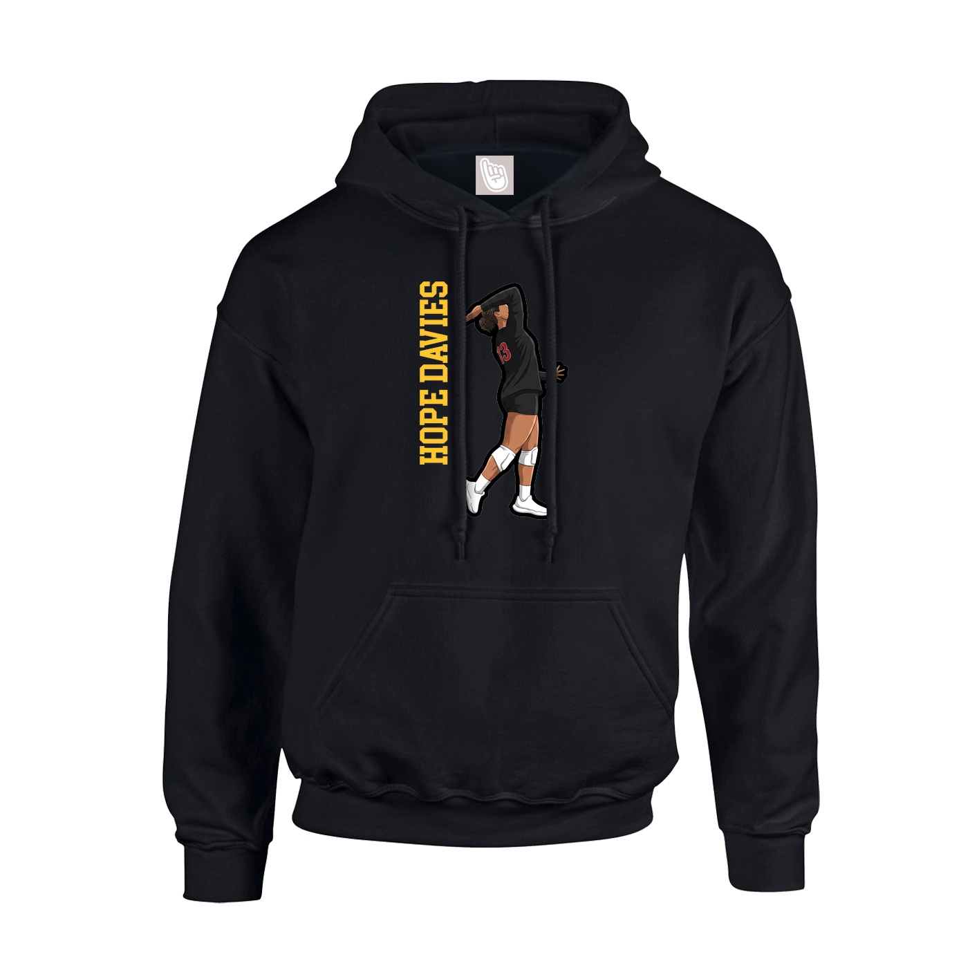 Youth Hoodie — Name Vertical in Black