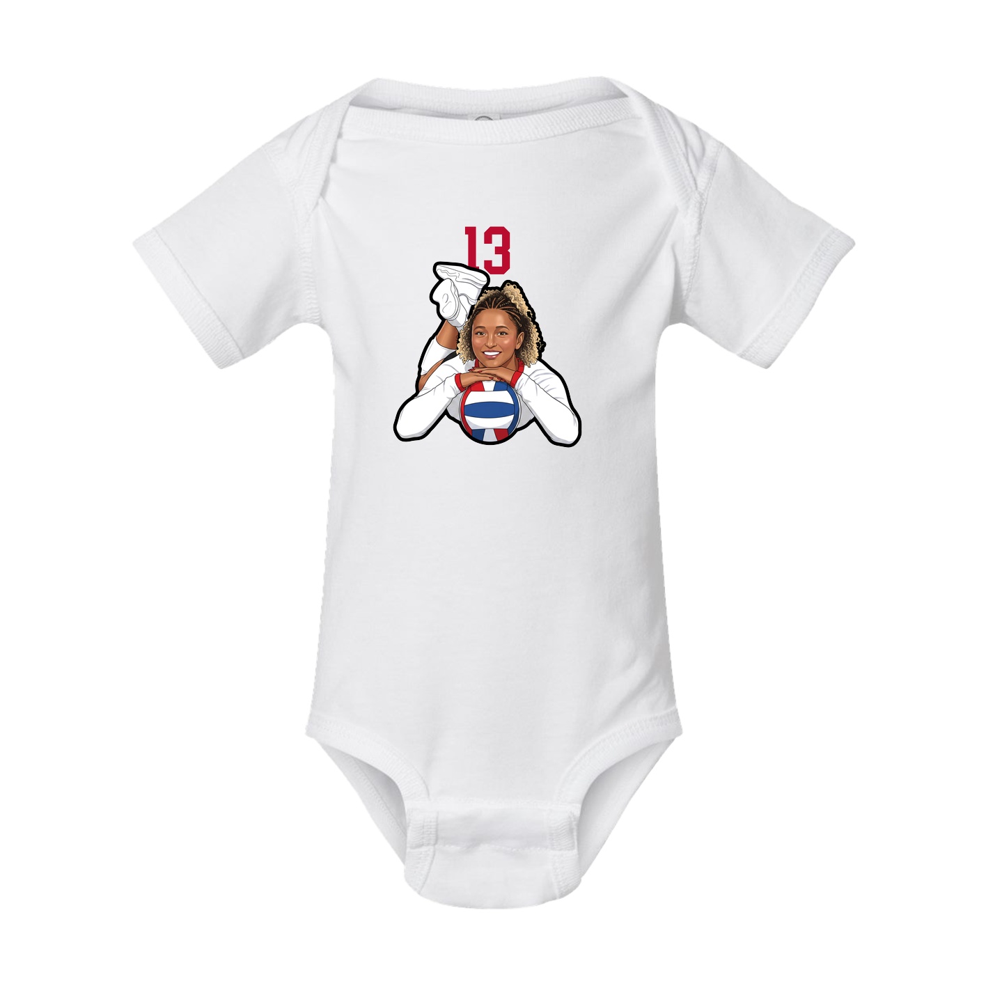 Baby Onesie — Number Top in White