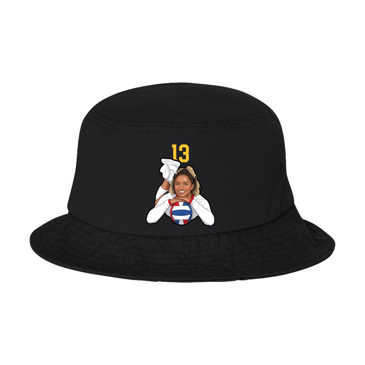 Bucket Cap — Number Top in Black