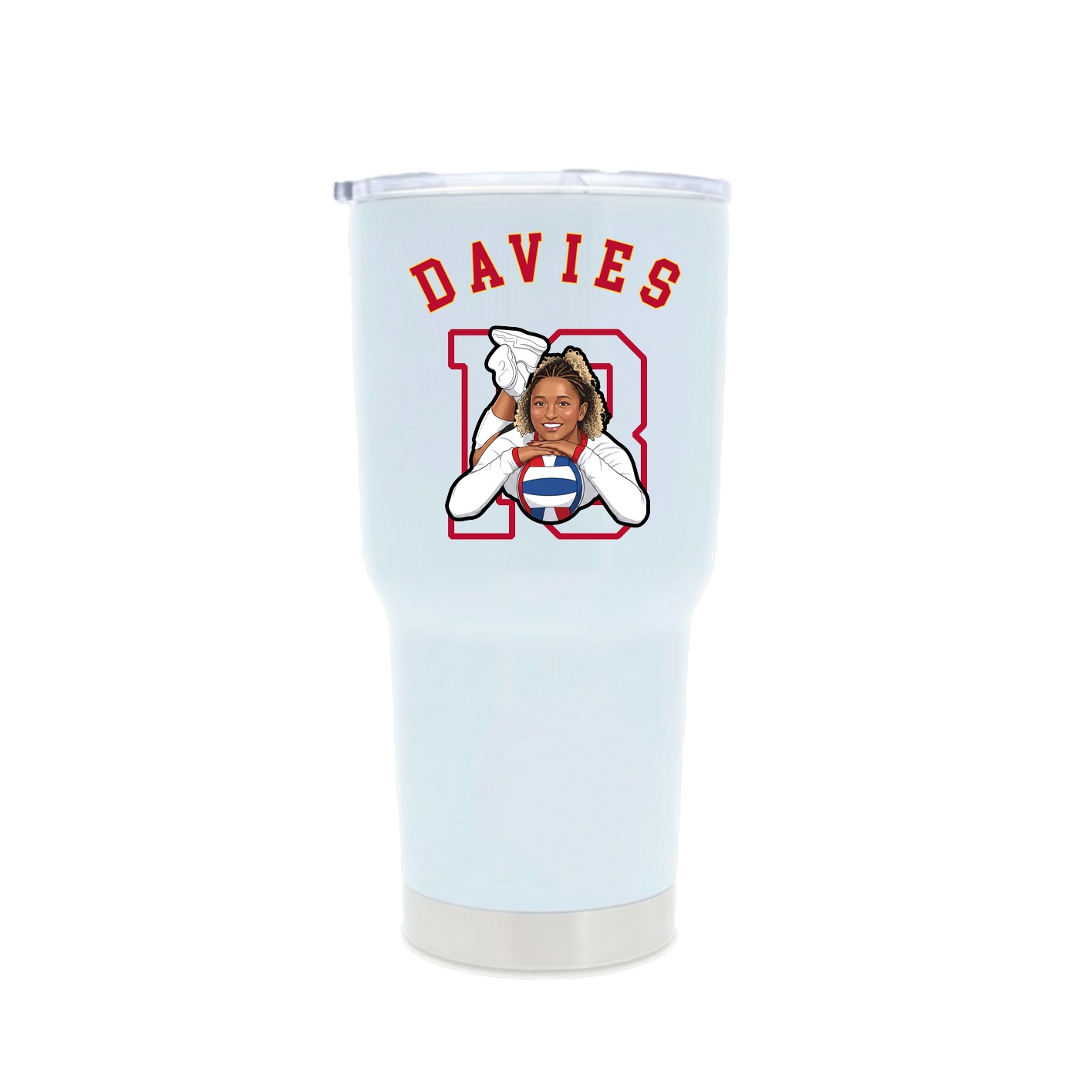 30oz Stainless Steel Tumbler — Shirsey Arch in White