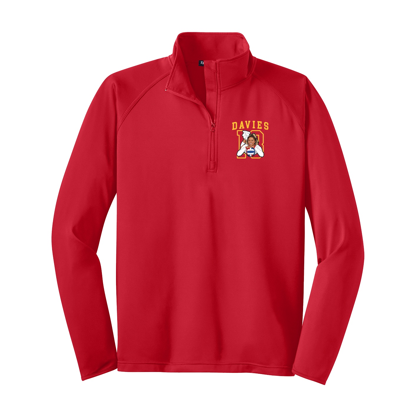 Q-Zip Pullover — Shirsey in Red