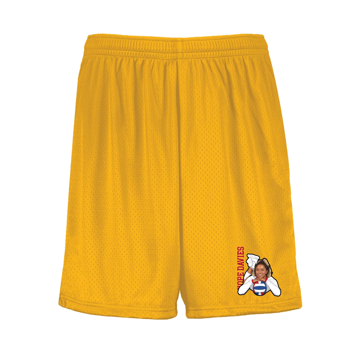 Shorts — Name Vertical in Gold