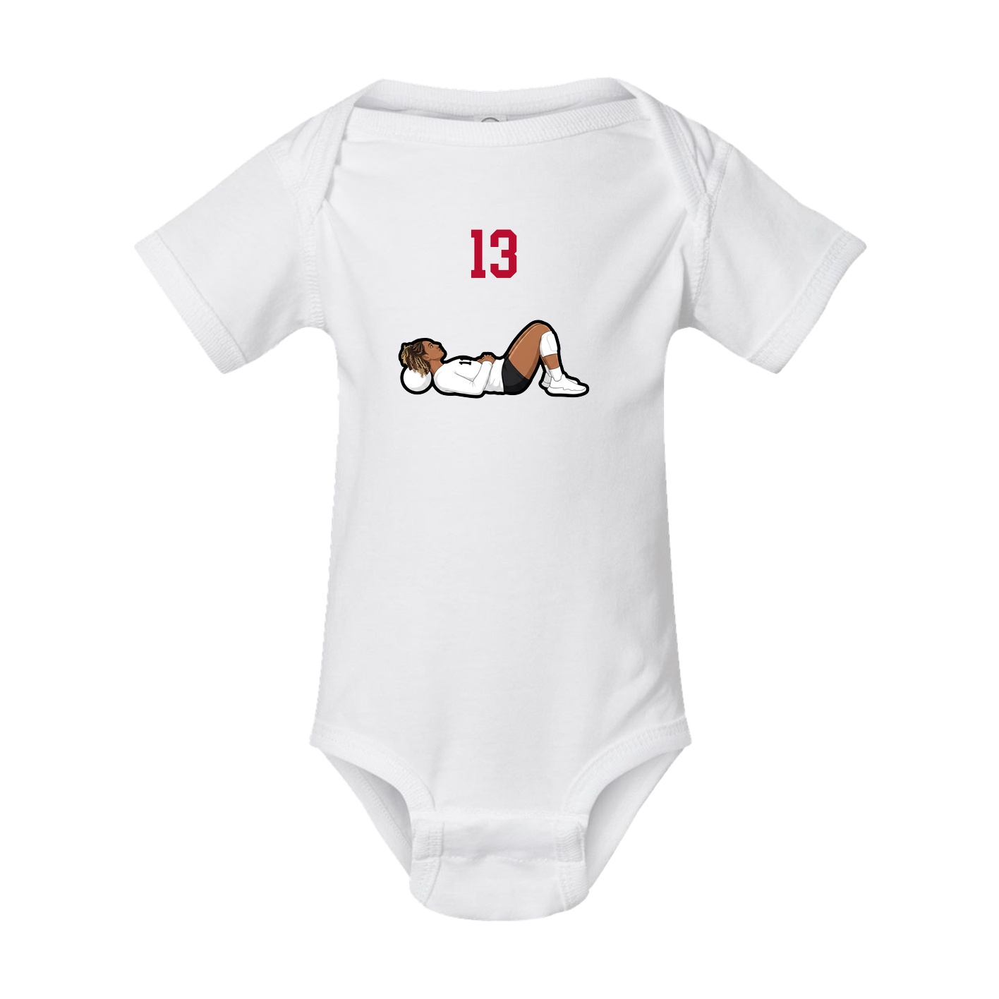 Baby Onesie — Number Top in White