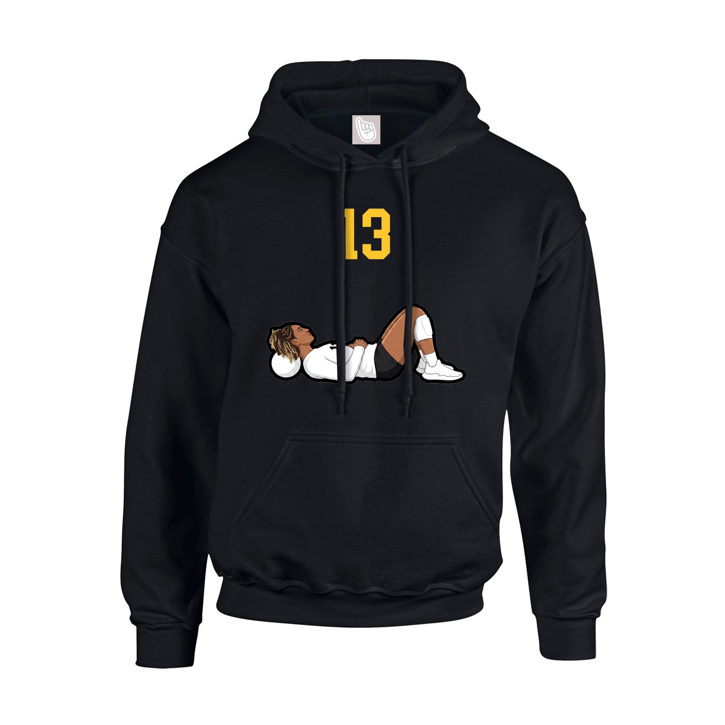 Hoodie — Number Top in Black